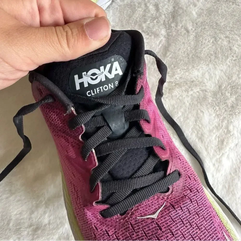 Hoka One One Clifton 8 Ibis Rose Pink Women's Size 9B